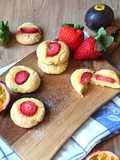 Biscotti al frutto della passione e fragole