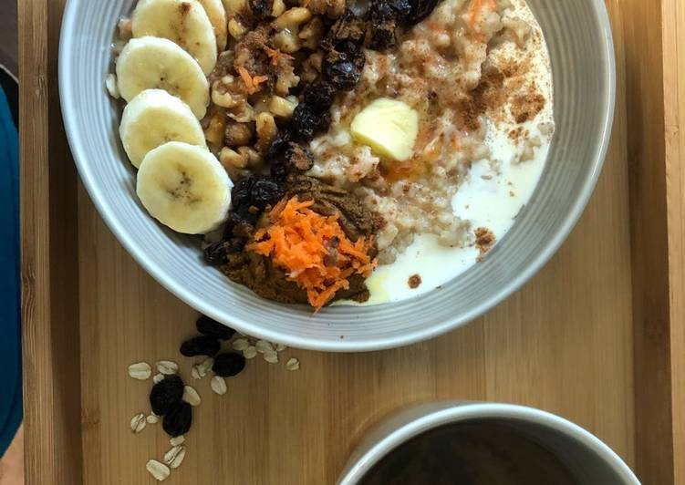 Recipe of Ultimate Golden Carrot Cake Oatmeal