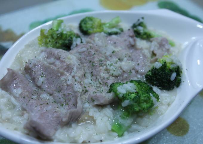 【北海道白醬燉】松阪豬蘑菇鮮蔬燉飯 食譜成品照片
