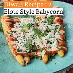 A picture of Elote style baby corn.