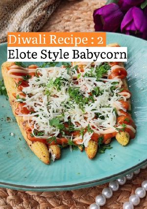 A picture of Elote style baby corn.