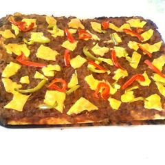 A picture of Minced Beef and Peppers Pizza.
