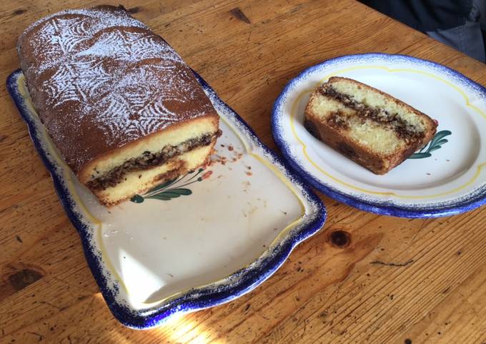 Recette Appétissante Cake cœur noisettes et caramel beurre salé