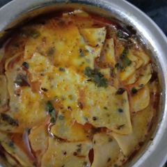 A picture of Papad ki sabji.