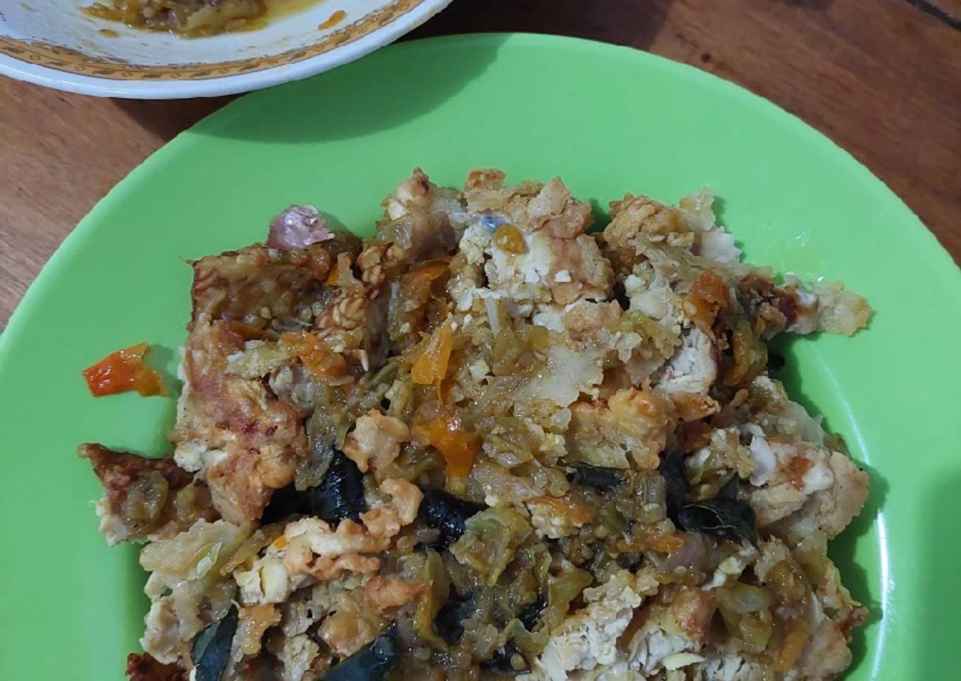 Tempe Geprek Sambel Tomat Hijau