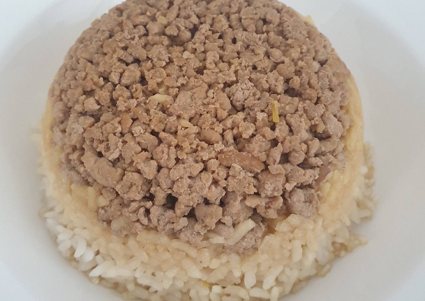 Nasi tim daging b2 cincang