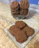Cookies de avena con azúcar negra y harina integral leudante