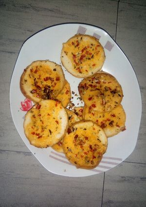 A picture of Garlic bread.#bakingForKids.