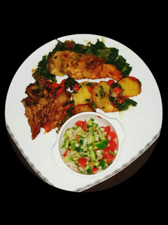 عکسی از دستور خوراک مرغ و اسفناج