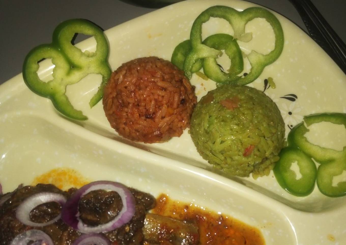 Colourful rice