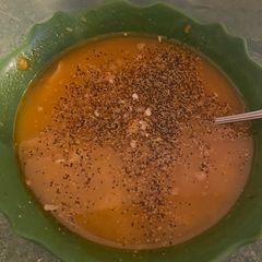 A picture of My awsome bean and bacon soup.