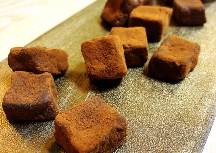 Ganache chocolate with tofu