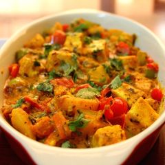 Aaloo paneer A picture of Aaloo paneer.