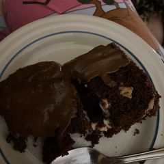 A picture of Chocolate Peppermint Poke Cake.