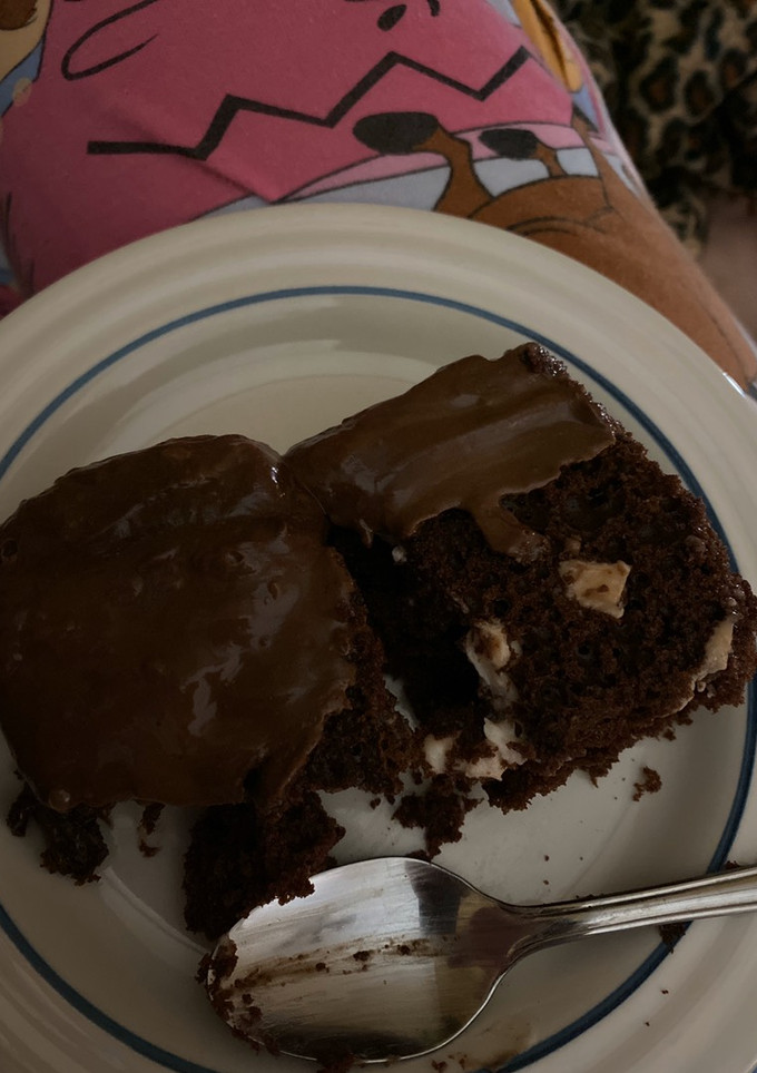 A picture of Chocolate Peppermint Poke Cake.