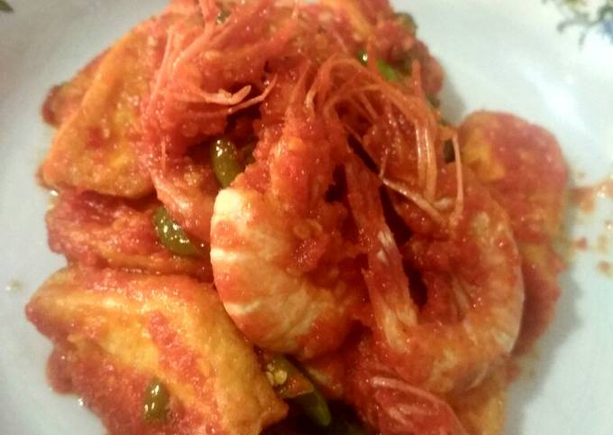 Balado udang tahu