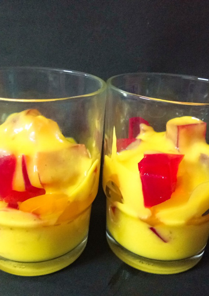 கஸ்டர்டு மில்க் வித் அகர் அகர் (Custard milk with Agar Agar Recipe in Tamil) செய்முறை முக்கிய புகைப்படம்