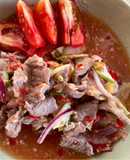 ยำหมูสมุนไพรเคลียร์วัตถุดิบ🌶️🧄