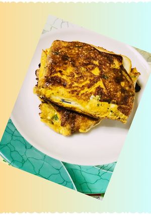 A picture of Omelette sandwich for tiffin box.