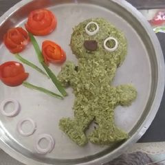 A picture of Palak pulao.