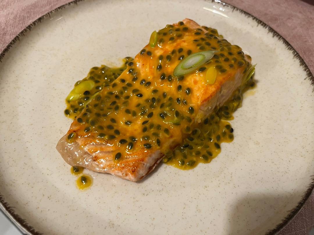 Lazac passiógyümölcs szósszal recept recept fotó