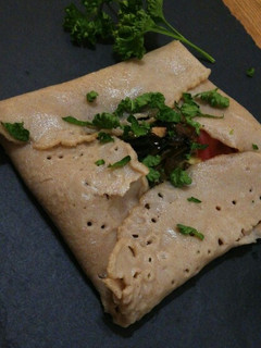 Una foto de Galette bretona o crepe salado (sin gluten)
