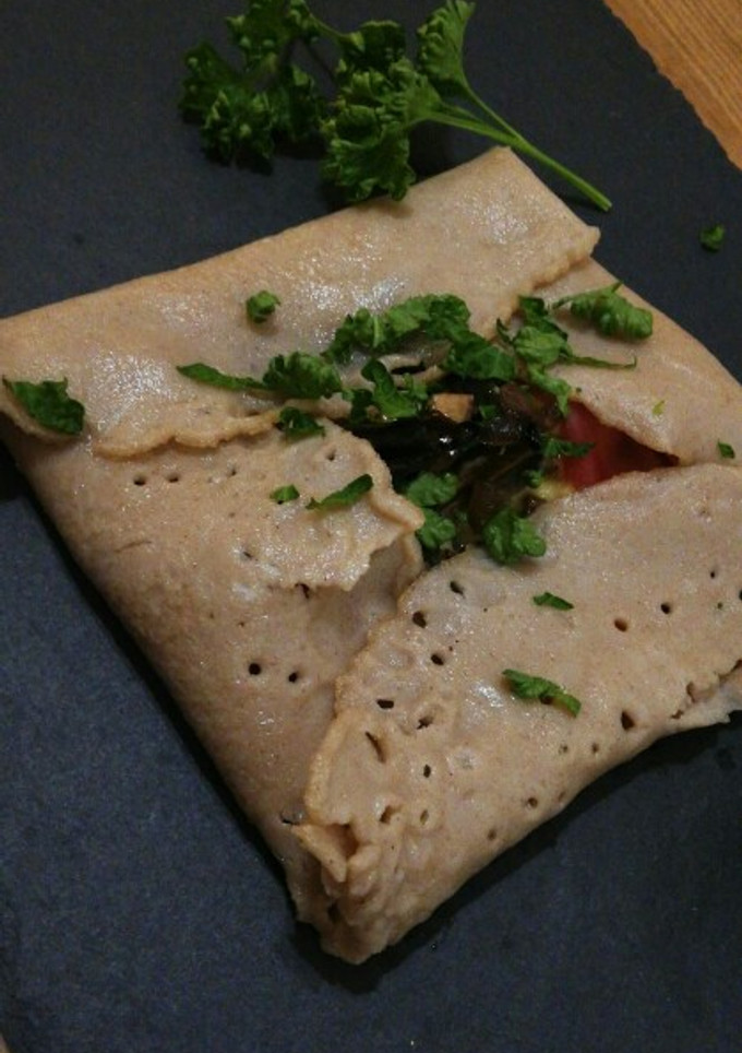 Una foto de Galette bretona o crepe salado (sin gluten)