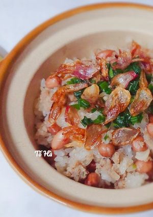 Hình của món XÔI đậu phộng - thịt băm.