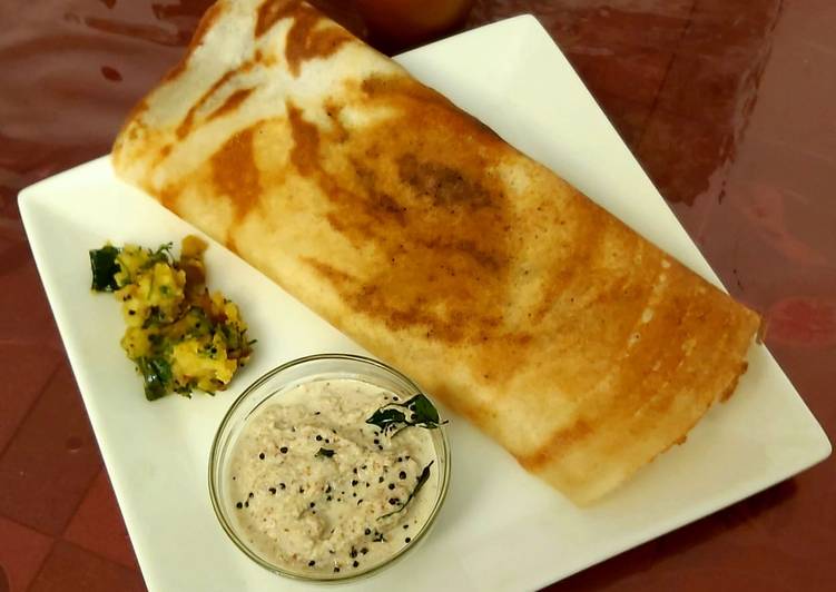 Simple Way to Make Super Quick Homemade Masala Dosa with Peanut Chutney