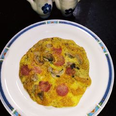 A picture of Sausage Mushroom Omelette.