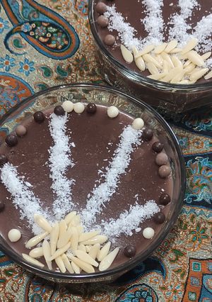 عکسی از دستور پودینگ شکلاتی
