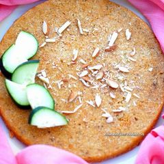A picture of Tavsali/cucumber cake.