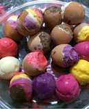 Huevos de pascua, gelatina de leche diferentes sabores