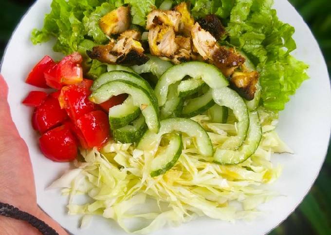 Cara Gampang Menyiapkan Salad Sayur Dressing Sesame Oil, Lezat Sekali