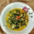 Gulai jantung Pisang daun singkong