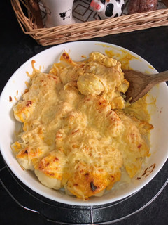 Una foto de Coliflor gratinada (Mac and Cheese)