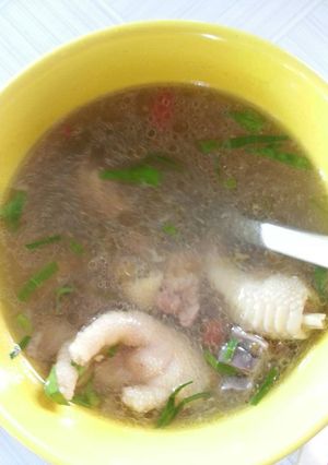 Hình của món Gà nấu xáo chanh.