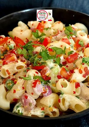 A picture of Yoghurt Pasta Salad.