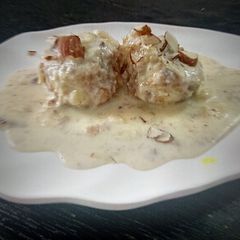 A picture of Bread and Paneer rasmalai.