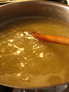 Una foto de Crema de ruibarbo