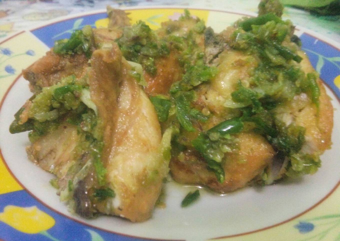 Ayam Geprek cabe ijo