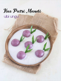 Foto resep Kue Putri Mandi (Ubi Ungu)