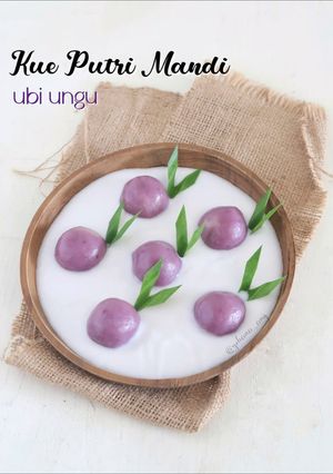 Foto resep Kue Putri Mandi (Ubi Ungu)