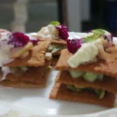 Homemade Sesame-Crackers WITH Sweet and Savoury flavours A picture of Homemade Sesame-Crackers WITH Sweet and Savoury flavours.