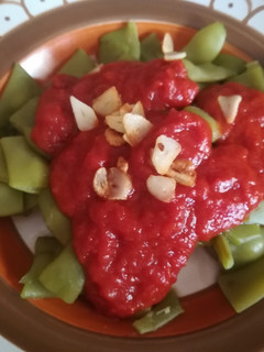 Una foto de Judías verdes con tomate y ajo