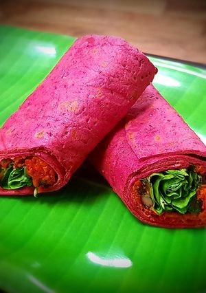 A picture of Vegan Beetroot Wrap.