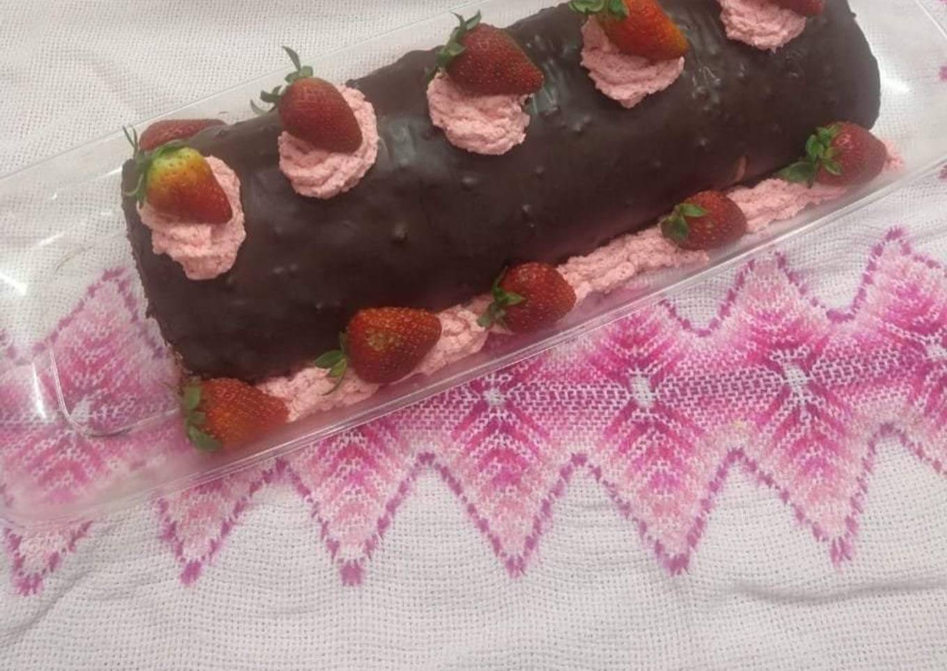 🍫🍓 Pionono de chocolate con fresas 🍓🍫