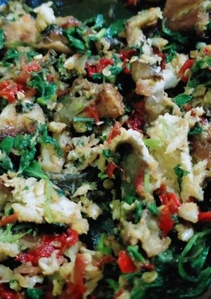 Foto resep Penyetan pedas ikan asap (ikan pari)