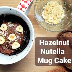 A picture of Hazelnut Nutella Mug Cake.