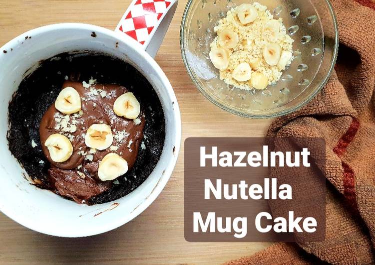 Steps to Prepare Homemade Hazelnut Nutella Mug Cake